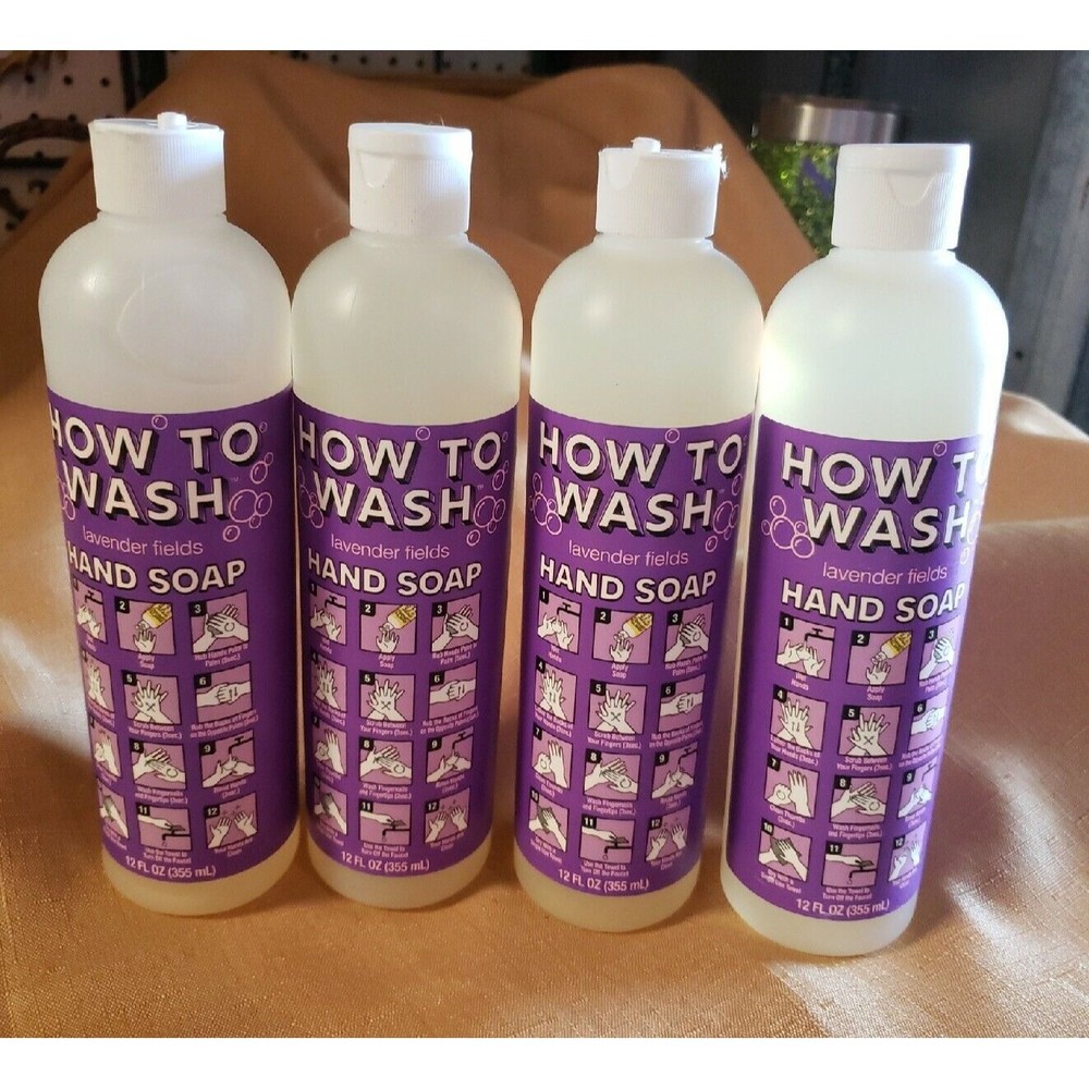 How To Wash Lavender Fields Hand Soap Naturally Derived 3.75 Lot 12 oz Bottles